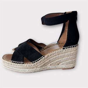 Nordstrom Black and Tan Espadrille Sandals